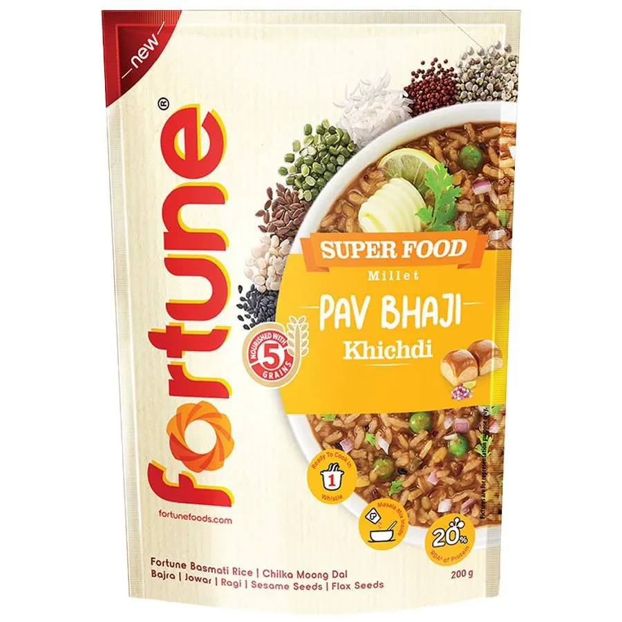 Fortune Super Food Millet Pav Bhaji Khichdi - Ready To Cook, Rich In Protein,, 200 g Pouch-2.webp